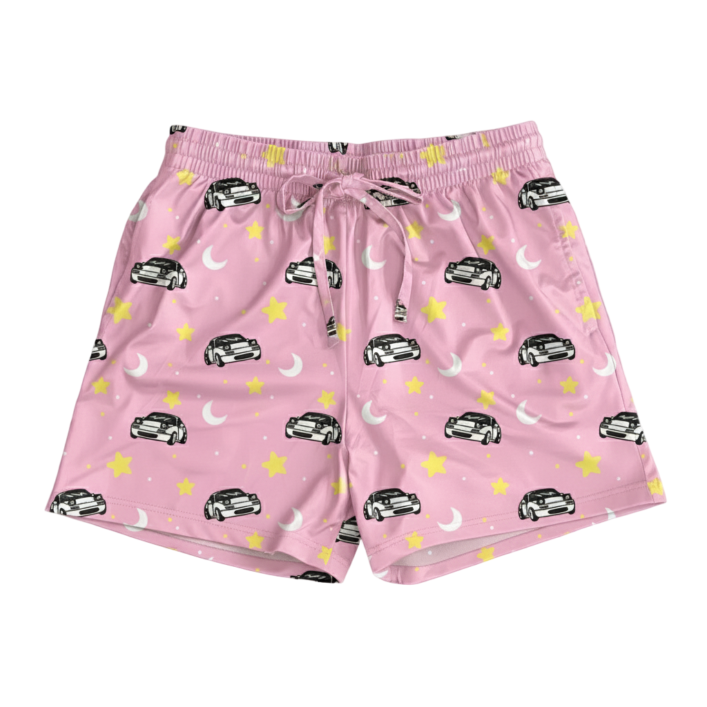 Pink Starry Miata Pajama Shorts
