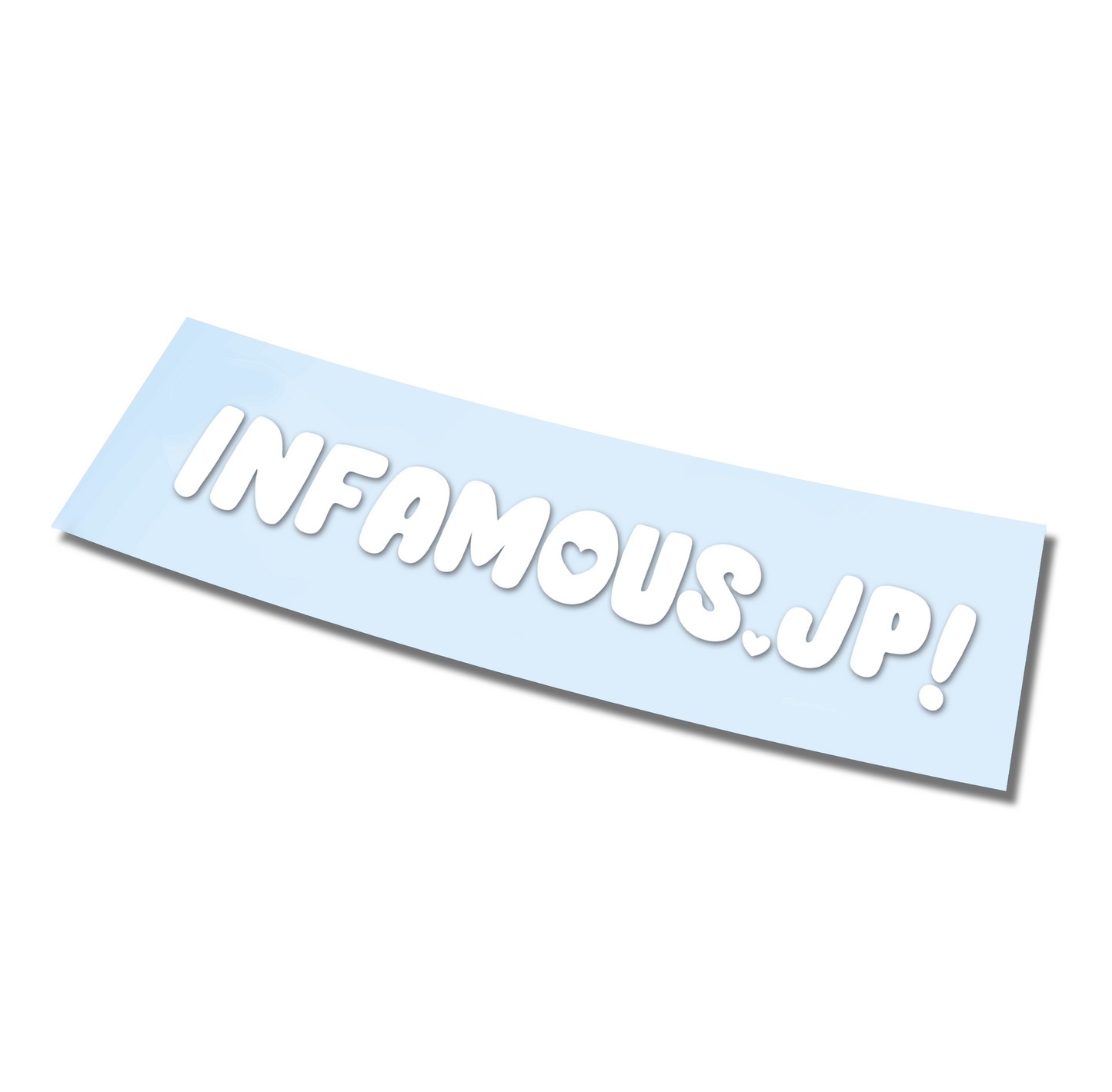White Infamous Logo Diecut