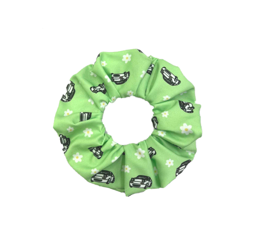 Green Daisy Miata Chiffon Scrunchie