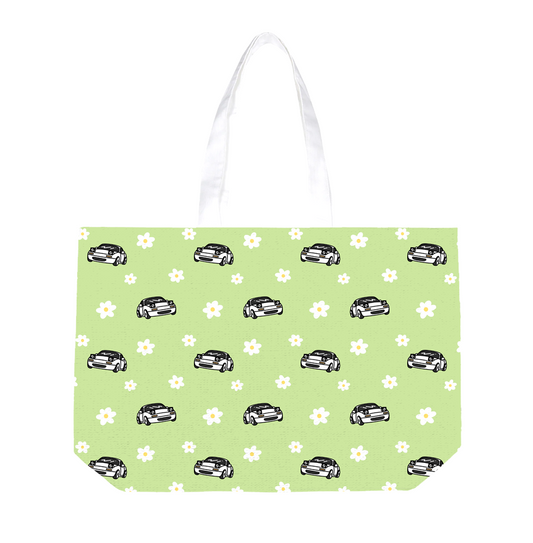 Green Daisy Miata Totebag