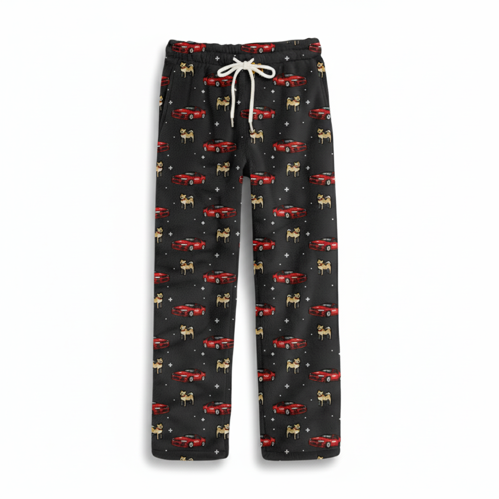 Red Shiba Skyline R34 Pajama Pants