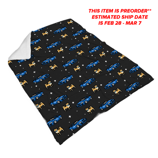 Blue Shiba Skyline R34 Blanket