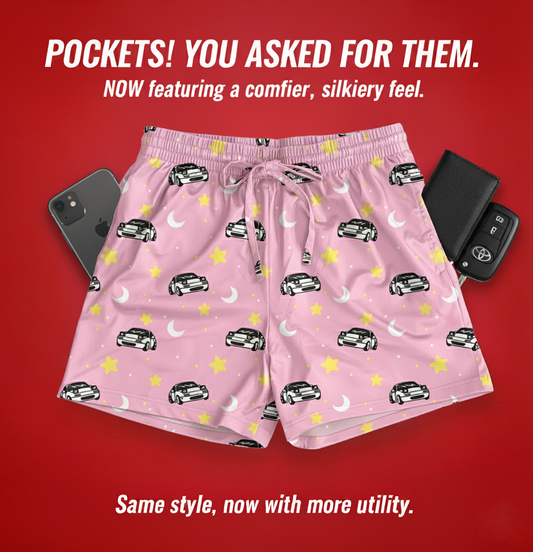 Pink Starry Miata Pajama Shorts